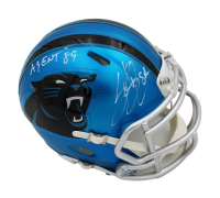 Steve Smith Sr. Signed Panthers Blaze Alternate Speed Mini Helmet Inscribed "Agent 89" (Radtke) at PristineAuction.com