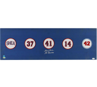 Tom Seaver Signed Mets 12x36 Patches Board Inscribed "The Franchise" (JSA) at PristineAuction.com
