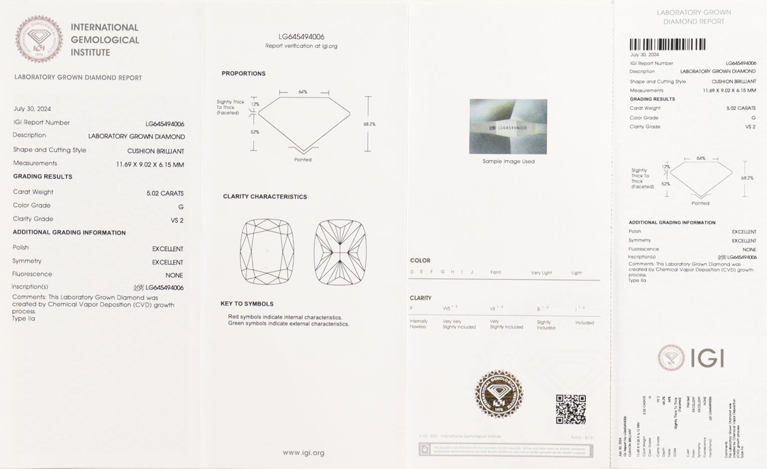 New 5.02 Carats Lab Grown Diamond Ring G, VS2 | Estimated Retail Value: $8,000 (UGL & IGI) at PristineAuction.com New 5.02 Carats Lab Grown Diamond Ring G, VS2 | Estimated Retail Value: $8,000 (UGL & IGI) at PristineAuction.com