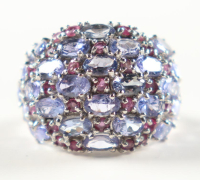 New 6.2 CTW Tanzanite & Rhodolite Ring | Estimated Retail Value: $2,550 (UGL) at PristineAuction.com