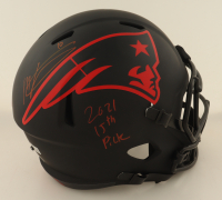 Mac Jones Signed Patriots Full-Size Eclipse Alternate Speed Helmet Inscribed "2021 15th Pick" (Beckett & JSA) at PristineAuction.com