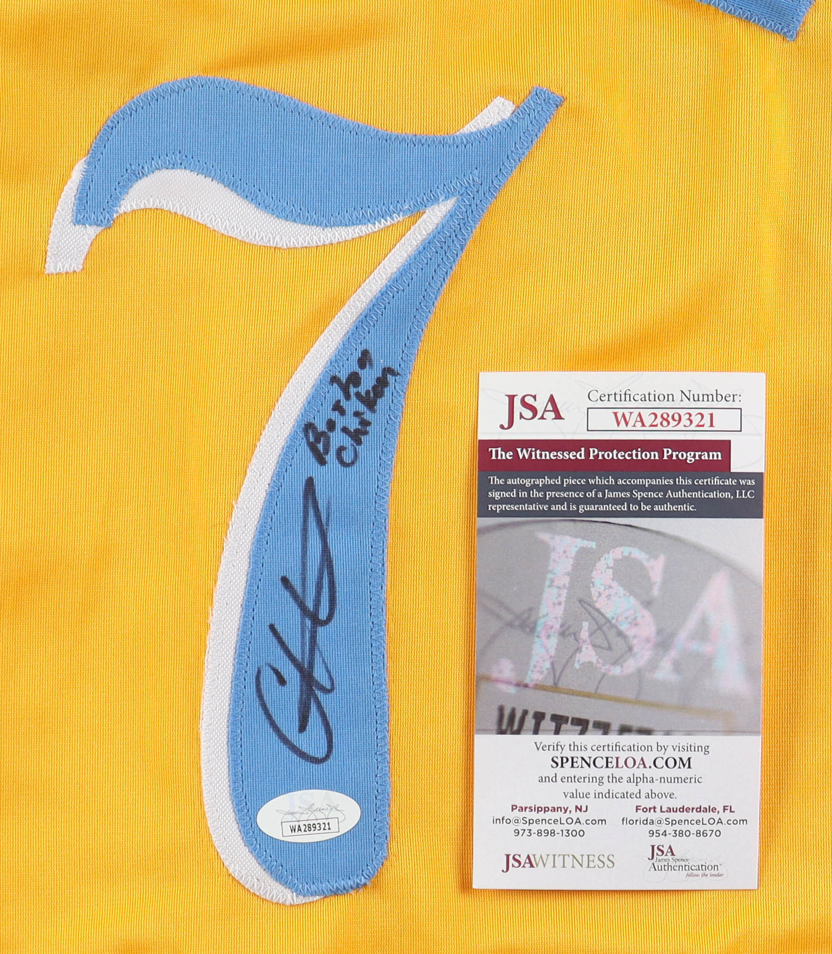 Christian Vazquez Signed Jersey With Inscription (JSA) at PristineAuction.com Christian Vazquez Signed Jersey With Inscription (JSA) at PristineAuction.com