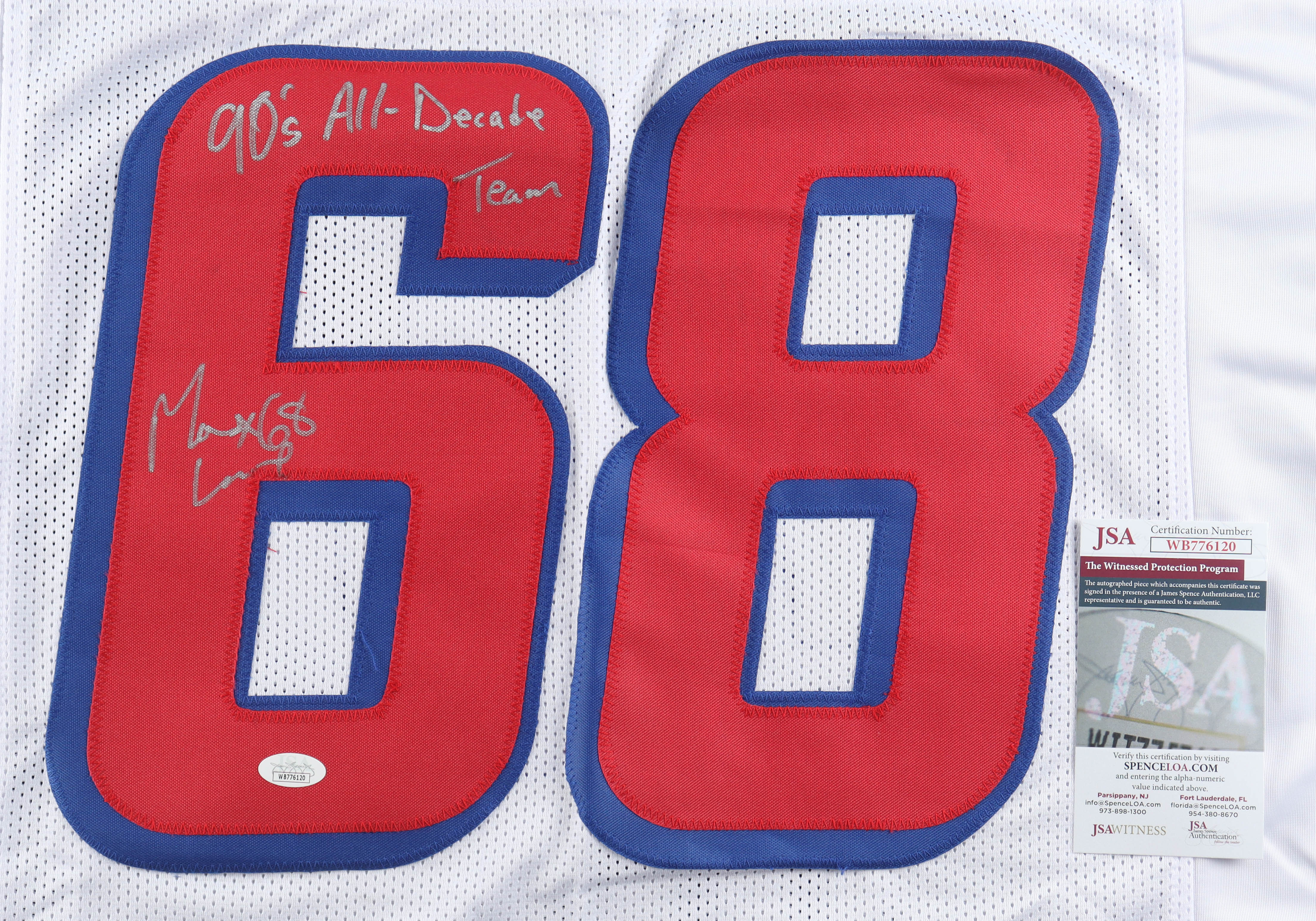 Max Lane Signed Jersey Inscribed "90's All Decade Team" (JSA) at PristineAuction.com Max Lane Signed Jersey Inscribed "90's All Decade Team" (JSA) at PristineAuction.com