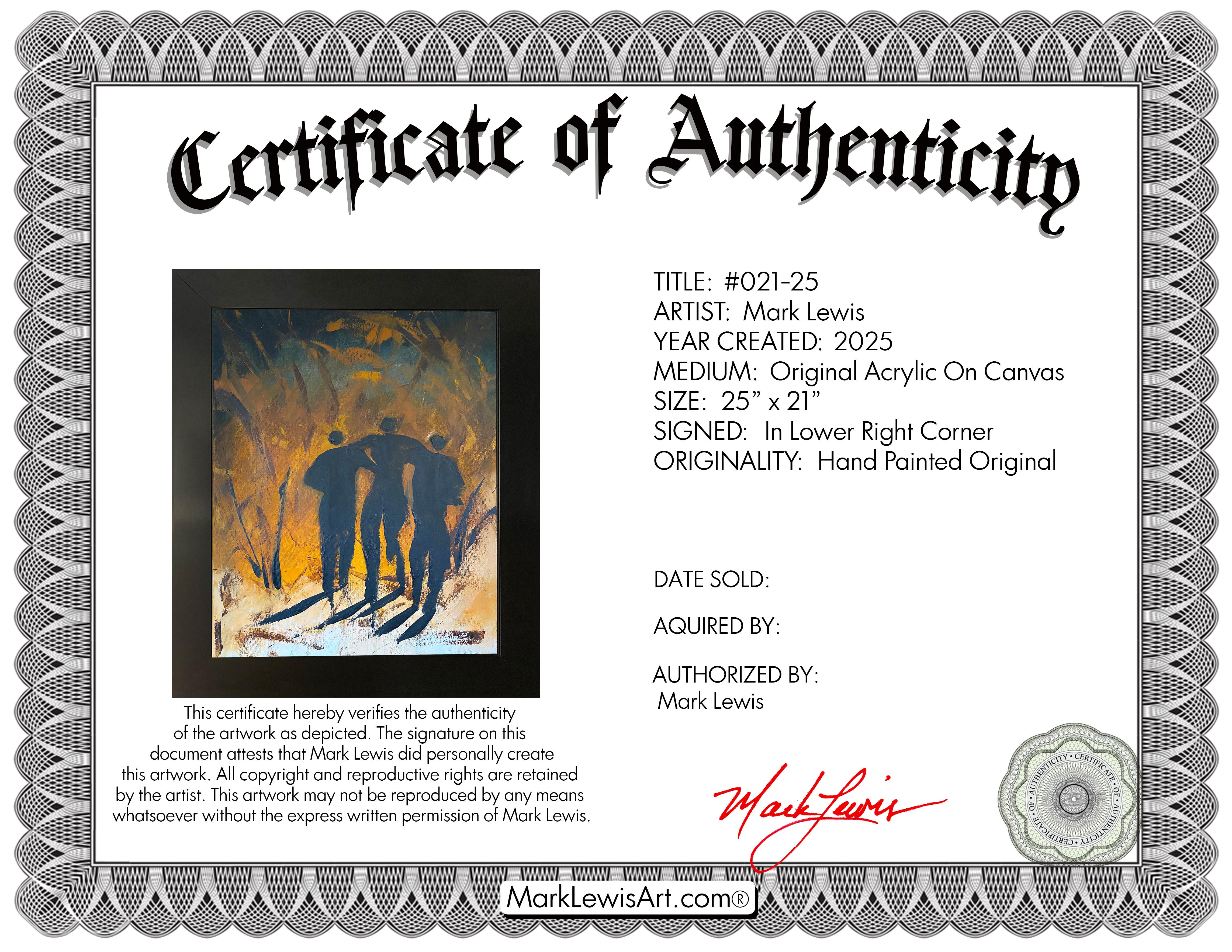 Mark Lewis Custom Framed Original Painting On Canvas #021-25 (Lewis) at PristineAuction.com Mark Lewis Custom Framed Original Painting On Canvas #021-25 (Lewis) at PristineAuction.com