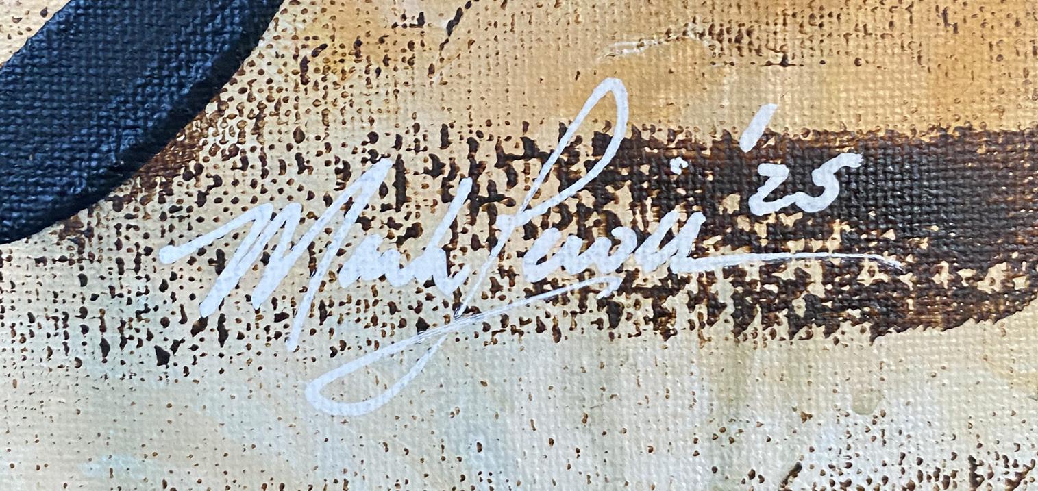 Mark Lewis Custom Framed Original Painting On Canvas #021-25 (Lewis) at PristineAuction.com Mark Lewis Custom Framed Original Painting On Canvas #021-25 (Lewis) at PristineAuction.com