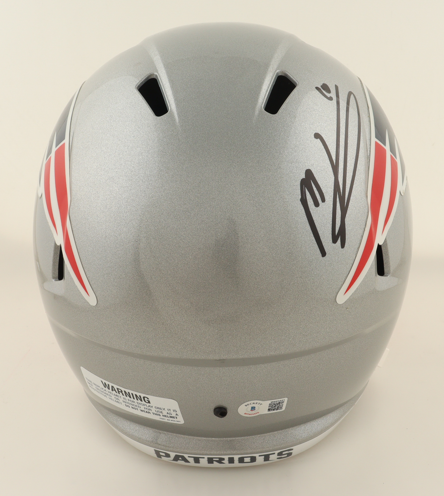 Mac Jones Signed Patriots Full-Size Speed Helmet (Beckett) at PristineAuction.com Mac Jones Signed Patriots Full-Size Speed Helmet (Beckett) at PristineAuction.com