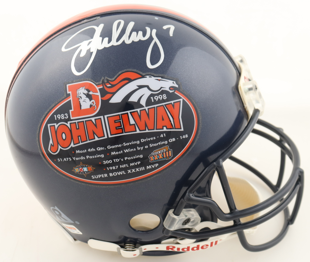 John Elway Signed LE Broncos Commemorative Full-Size Authentic On-Field Helmet (Mounted Memories) at PristineAuction.com John Elway Signed LE Broncos Commemorative Full-Size Authentic On-Field Helmet (Mounted Memories) at PristineAuction.com