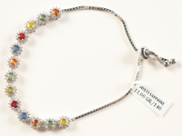 New 7.3 CTW Multi-Color Sapphire & White Zircon Bracelet | Estimated Retail Value: $3,200 (UGL) at PristineAuction.com
