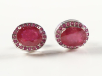 New 2.5 CTW Pair of Ruby Earrings | Estimated Retail Value: $1,600 (UGL) at PristineAuction.com