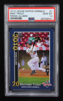 Mike Trout 2010 Cedar Rapids Kernels Rising Alummi #1 RC (PSA 10) at PristineAuction.com