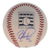 Barry Larkin Signed OML Hall of Fame Logo Baseball Inscribed "HOF '12" (Beckett) at PristineAuction.com
