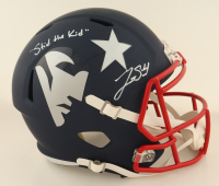 Jarrett Stidham Signed Patriots Full-Size AMP Alternate Speed Helmet Inscribed "Stid The KId" (JSA) at PristineAuction.com