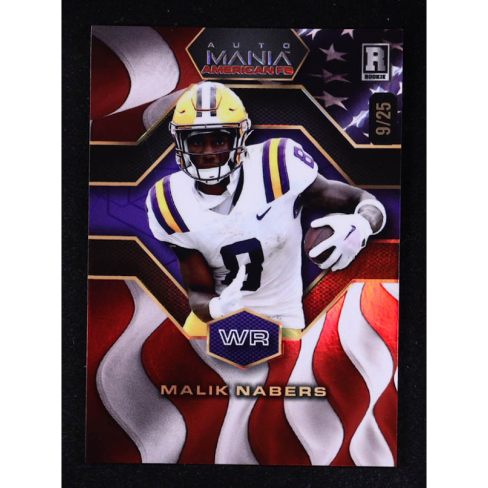 Malik Nabers 2024 Wild Card Automania American Football Flag Refractor #AMAHPMN #9/25 RC at PristineAuction.com Malik Nabers 2024 Wild Card Automania American Football Flag Refractor #AMAHPMN #9/25 RC at PristineAuction.com