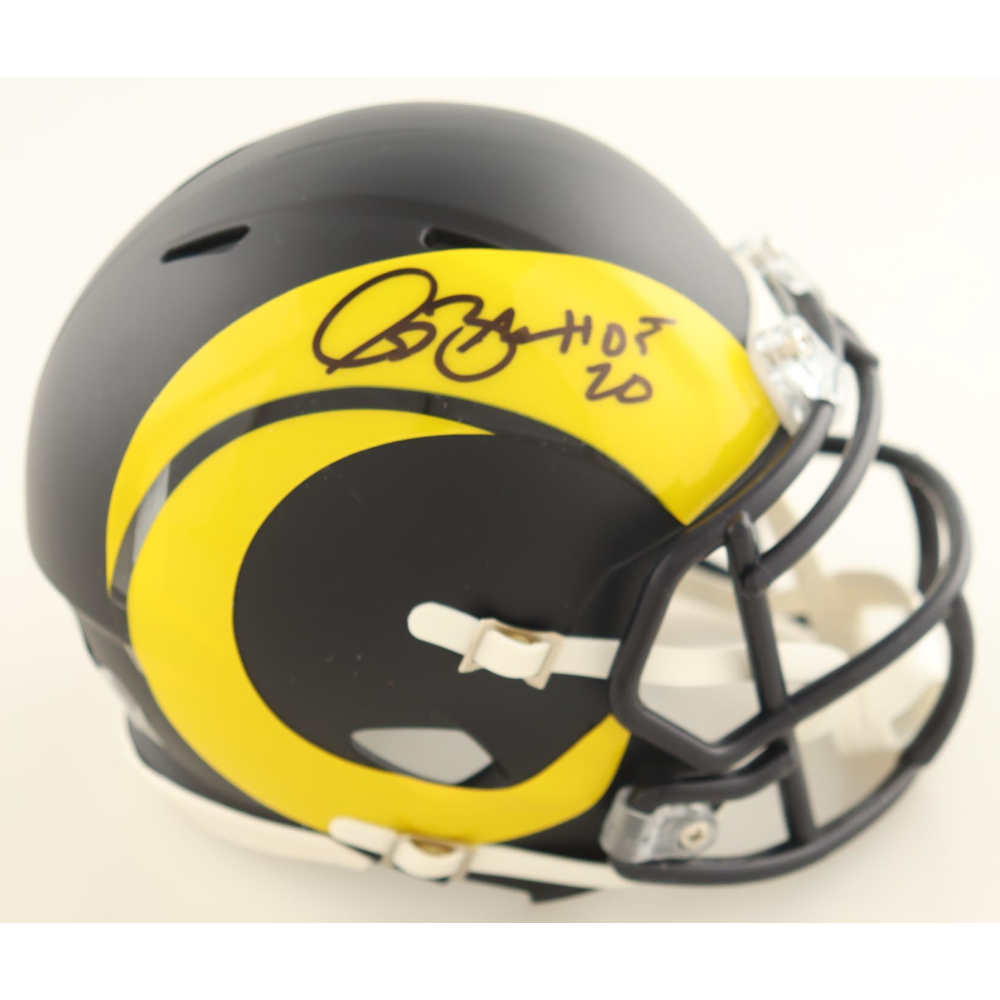 Isaac Bruce Signed Rams Eclipse Alternate Speed Mini Helmet Inscribed "HOF 20" (Beckett) at PristineAuction.com