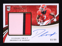 D'Andre Swift 2020 Immaculate Collection Collegiate Premium Patches Rookie Autographs #109 #03/99 RC at PristineAuction.com
