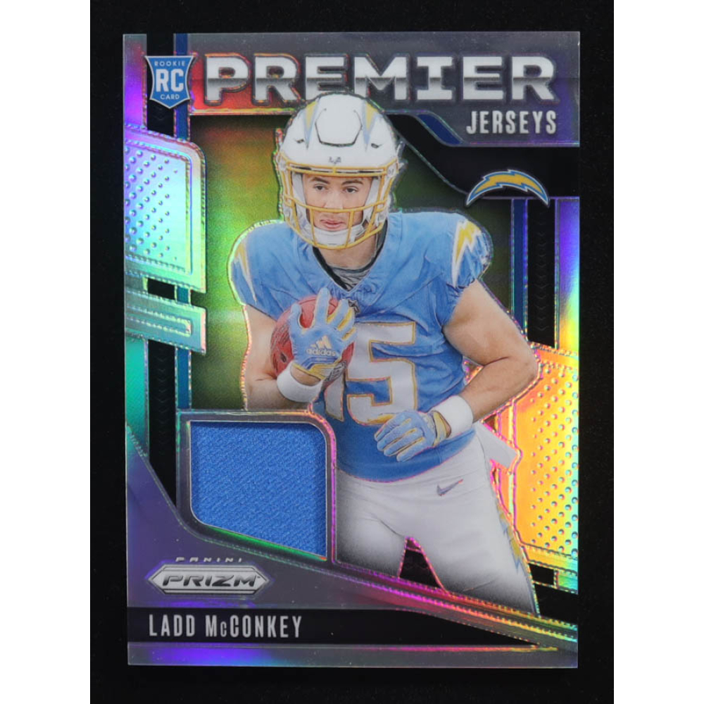 Ladd McConkey 2024 Panini Prizm Premier Jerseys #16 RC at PristineAuction.com