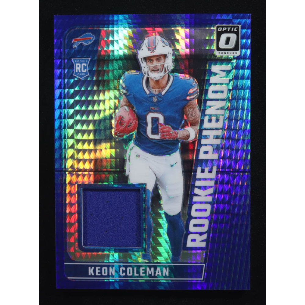 Keon Coleman 2024 Donruss Optic Rookie Phenoms Blue Hyper #23 RC at PristineAuction.com Keon Coleman 2024 Donruss Optic Rookie Phenoms Blue Hyper #23 RC at PristineAuction.com