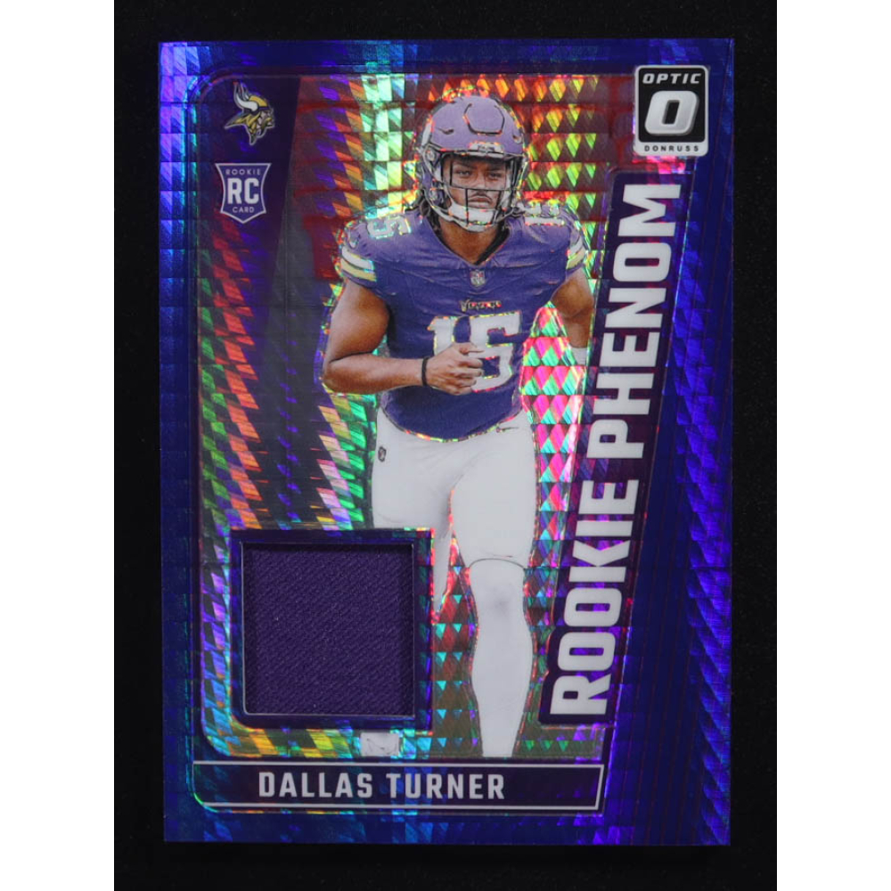 Dallas Turner 2024 Donruss Optic Rookie Phenoms Blue Hyper #11 RC at PristineAuction.com
