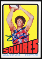 Julius Erving Signed 1972-73 Topps #195 RC Reprint (Beckett) at PristineAuction.com