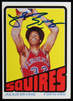 Julius Erving Signed 1972-73 Topps #195 RC Reprint (Beckett) at PristineAuction.com