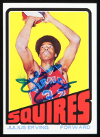 Julius Erving Signed 1972-73 Topps #195 RC Reprint (Beckett) at PristineAuction.com