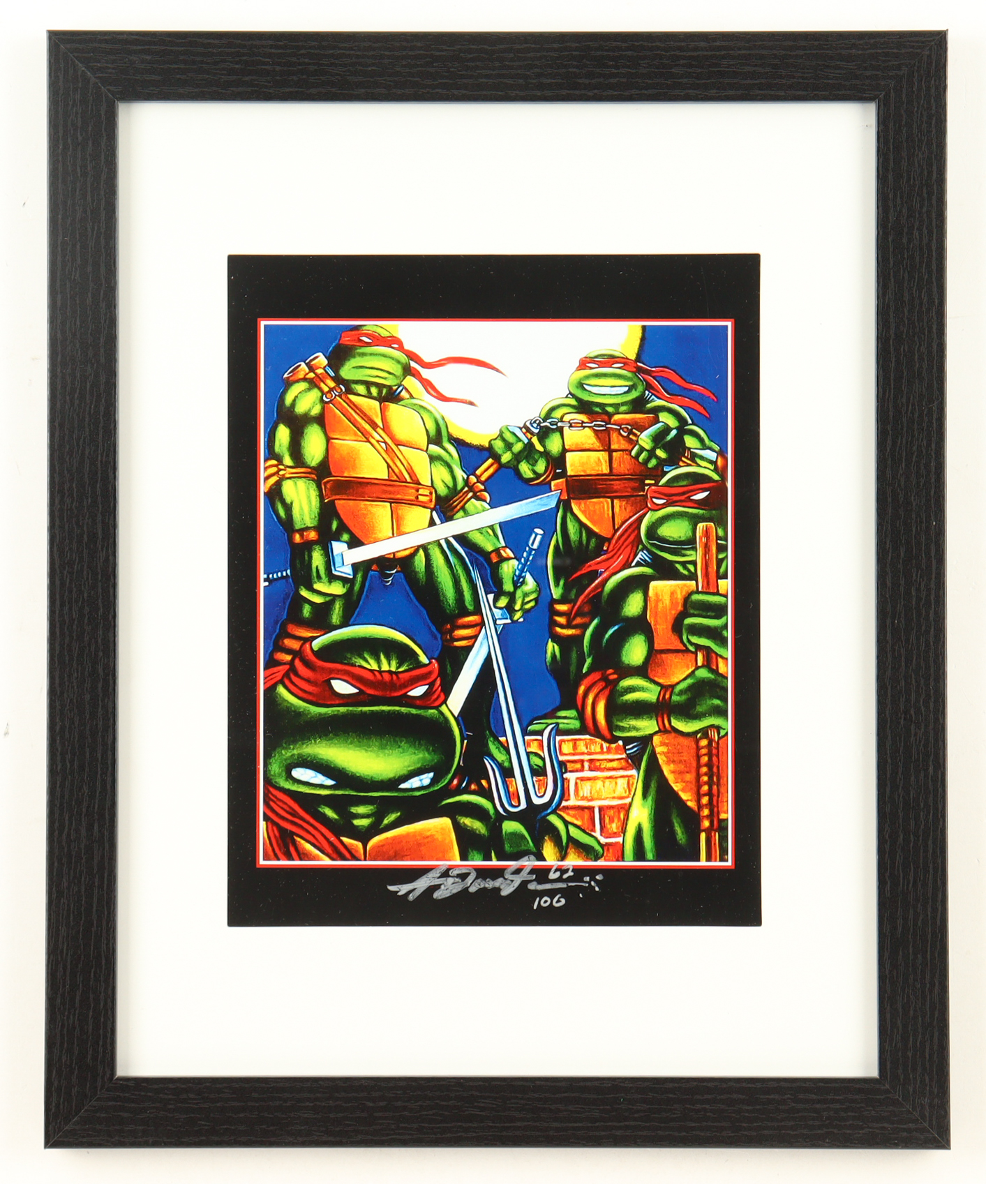 "Ninja Turtles" LE Custom Framed Lithograph Print Display Signed by Anthony Douglas (Douglas) at PristineAuction.com "Ninja Turtles" LE Custom Framed Lithograph Print Display Signed by Anthony Douglas (Douglas) at PristineAuction.com