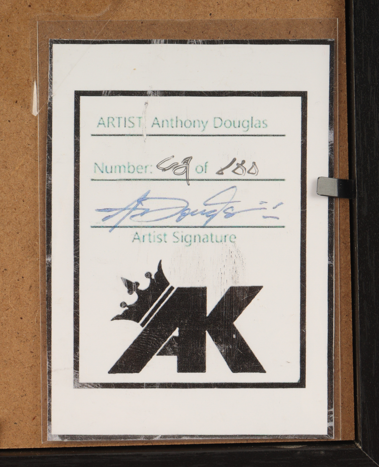"Ninja Turtles" LE Custom Framed Lithograph Print Display Signed by Anthony Douglas (Douglas) at PristineAuction.com "Ninja Turtles" LE Custom Framed Lithograph Print Display Signed by Anthony Douglas (Douglas) at PristineAuction.com
