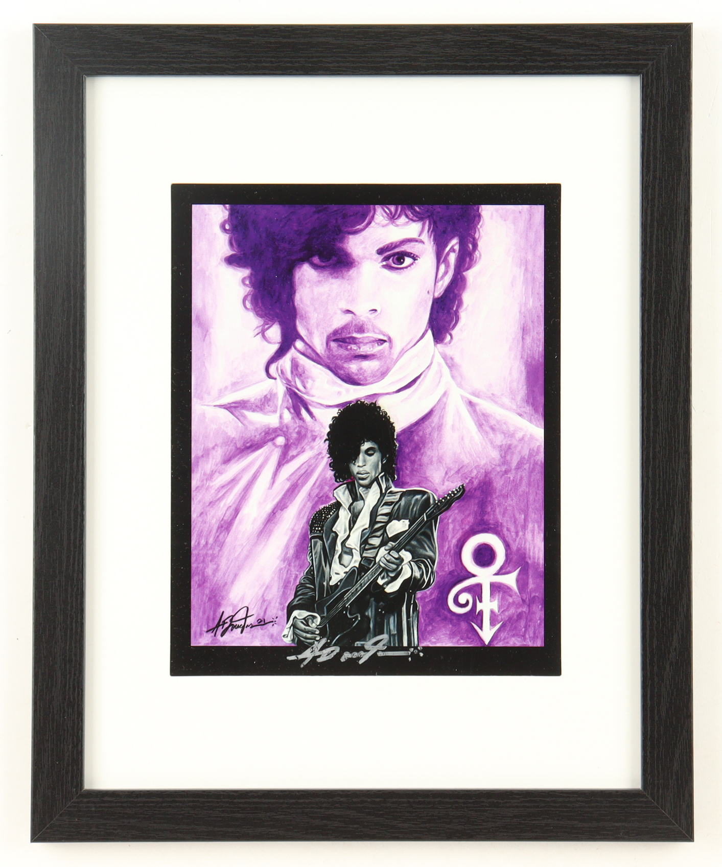 "Prince" Custom Framed Lithograph Print Display Signed by Anthony Douglas (Douglas) at PristineAuction.com "Prince" Custom Framed Lithograph Print Display Signed by Anthony Douglas (Douglas) at PristineAuction.com