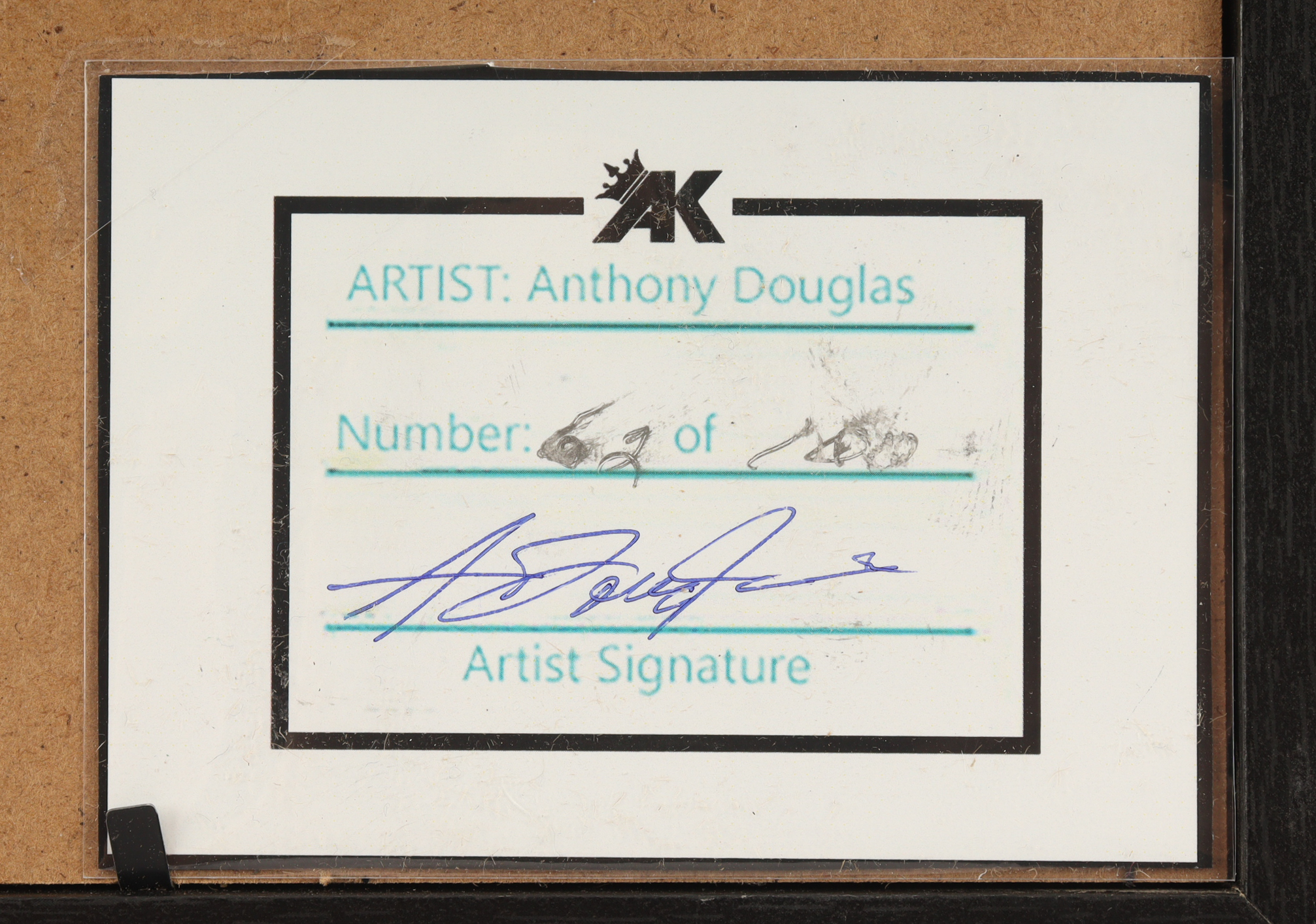 "Muhammad Ali" Custom Framed LE Lithograph Print By Anthony Douglas (Douglas) at PristineAuction.com "Muhammad Ali" Custom Framed LE Lithograph Print By Anthony Douglas (Douglas) at PristineAuction.com