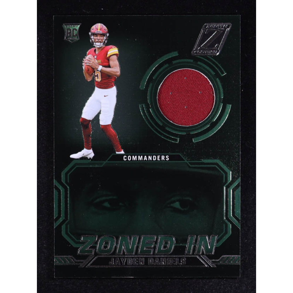 Jayden Daniels 2024 Zenith Zoned In Jerseys #3 RC at PristineAuction.com