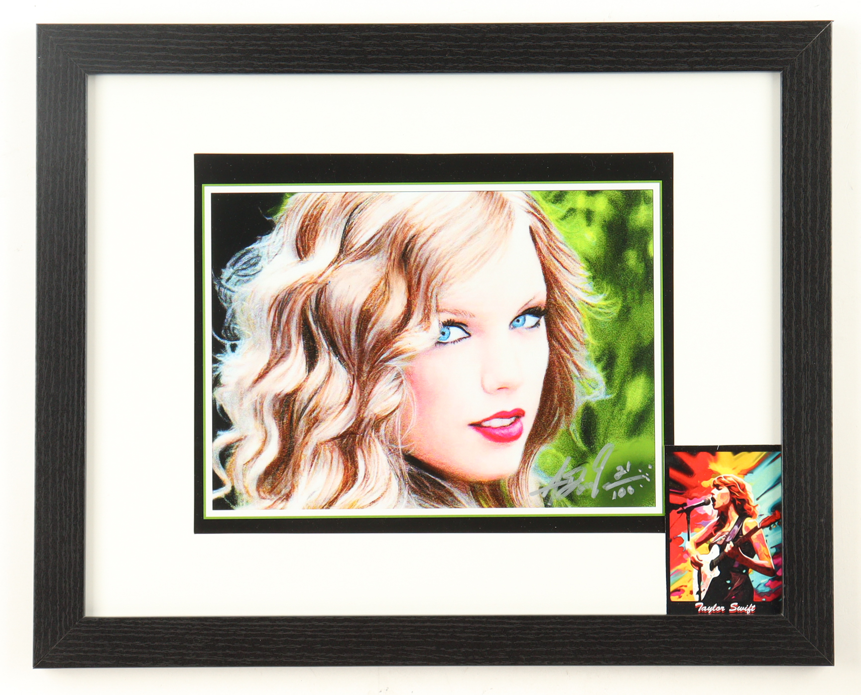 "Taylor Swift" LE Custom Framed Lithograph Print Display By Anthony Douglas (Douglas) at PristineAuction.com "Taylor Swift" LE Custom Framed Lithograph Print Display By Anthony Douglas (Douglas) at PristineAuction.com