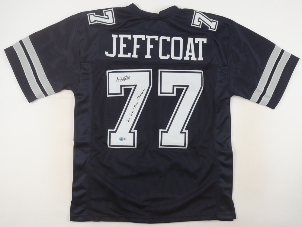 Jim Jeffcoat Signed Jersey Inscribed "2x Super Bowl Champion" (Beckett) at PristineAuction.com Jim Jeffcoat Signed Jersey Inscribed "2x Super Bowl Champion" (Beckett) at PristineAuction.com