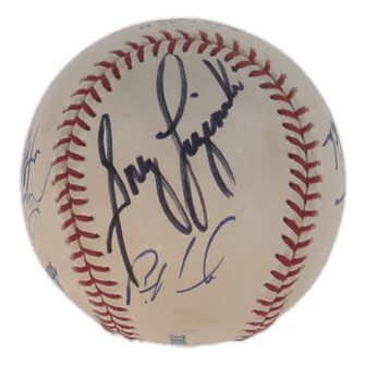 Philadelphia Phillies Legends | OML Baseball Signed by (7) with Harry Kalas, Greg Luzinski, Ryan Howard (JSA) at PristineAuction.com Philadelphia Phillies Legends | OML Baseball Signed by (7) with Harry Kalas, Greg Luzinski, Ryan Howard (JSA) at PristineAuction.com