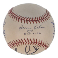 Philadelphia Phillies Legends | OML Baseball Signed by (7) with Harry Kalas, Greg Luzinski, Ryan Howard (JSA) at PristineAuction.com