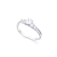 0.43 CTW Natural Diamond Ring Mounted In 10K White Gold H-I, I1-I2 NEW | Estimated Retail Value: $3,930 (IGI) at PristineAuction.com
