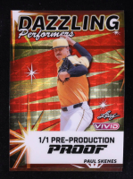 Paul Skenes 2024 Leaf Vivid Dazzling Performers Super Prismatic Gold Pre-Production Proof RC #1/1 at PristineAuction.com