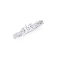 0.37 CTW Natural Diamond Designer Ring Mounted In 10K White Gold H-I, I1-I2 NEW | Estimated Retail Value: $4,170 (IGI) at PristineAuction.com