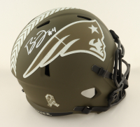 Bailey Zappe Signed Patriots Full-Size Salute To Service Alternate Speed Helmet (JSA) at PristineAuction.com