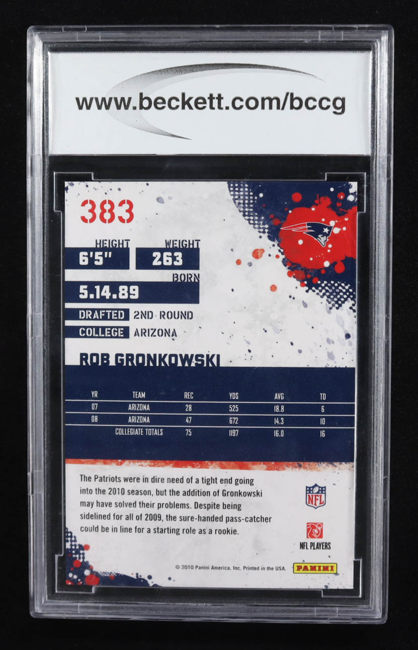 Rob Gronkowski 2010 Score #383 RC (BCCG 10) at PristineAuction.com Rob Gronkowski 2010 Score #383 RC (BCCG 10) at PristineAuction.com