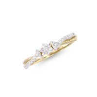 0.36 CTW Natural Diamond Designer Ring Mounted In 10K Yellow Gold H-I, I1-I2 NEW | Estimated Retail Value: $4,170 (IGI) at PristineAuction.com