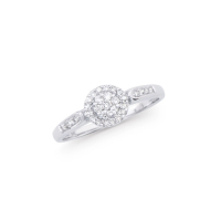 0.34 CTW Natural Diamond Designer Ring Mounted In 10K White Gold H-I, I1-I2 NEW | Estimated Retail Value: $3,795 (IGI) at PristineAuction.com