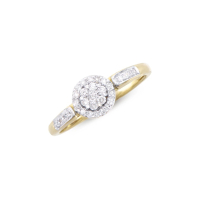 0.33 CTW Natural Diamond Designer Ring Mounted In 10K Yellow Gold H-I, I1-I2 NEW | Estimated Retail Value: $3,795 (IGI) at PristineAuction.com