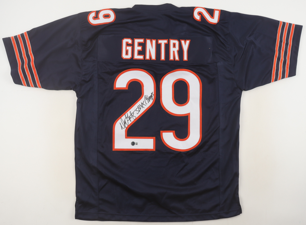 Dennis Gentry Signed Jersey Inscribed "SB XX Champs" (Beckett) at PristineAuction.com Dennis Gentry Signed Jersey Inscribed "SB XX Champs" (Beckett) at PristineAuction.com