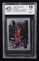 Michael Jordan 1998 Upper Deck Sticker Collection The Man #61 (BCCG 10) at PristineAuction.com