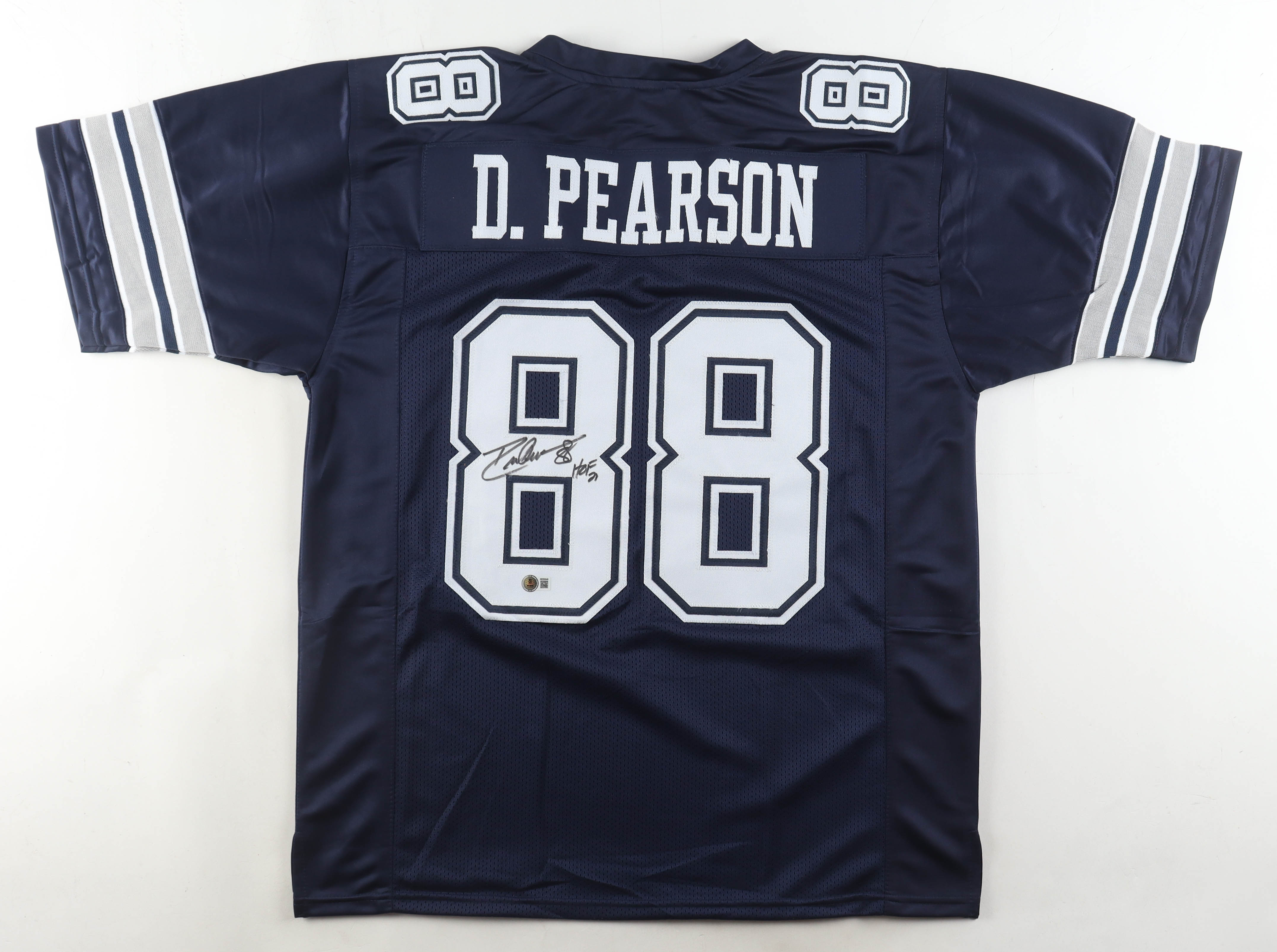 Drew Pearson Signed Jersey Inscribed "HOF 21" (Beckett) at PristineAuction.com Drew Pearson Signed Jersey Inscribed "HOF 21" (Beckett) at PristineAuction.com