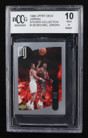 Michael Jordan 1998 Upper Deck Sticker Collection The Man #125 (BCCG 10) at PristineAuction.com