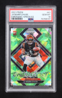 Ja'Marr Chase 2021 Panini Prizm Emergent Prizms Green Ice #7 RC (PSA 10) at PristineAuction.com