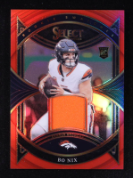 Bo Nix 2024 Select Rookie Swatches Prizm Red #19 RC at PristineAuction.com