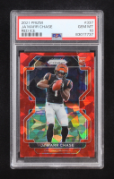 Ja'Marr Chase 2021 Panini Prizm Prizms Red Ice #337 RC (PSA 10) at PristineAuction.com