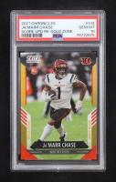 Ja'Marr Chase 2021 Panini Chronicles Score Update Rookies Gold Zone #412 RC #45/50 (PSA 10) at PristineAuction.com